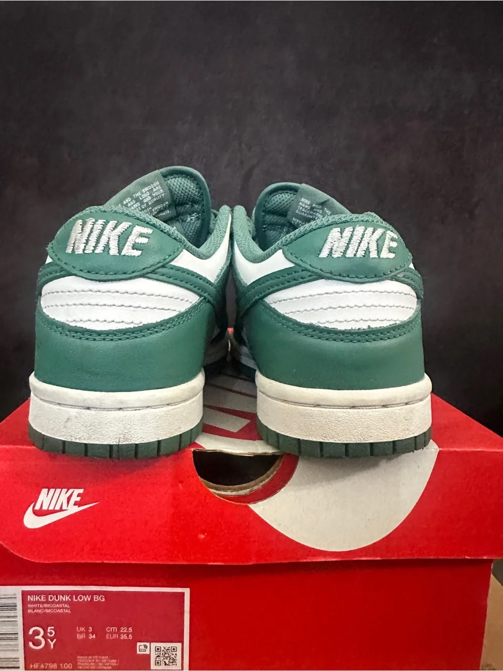 Nike Kids Low-Top Sneakers in Teal and White